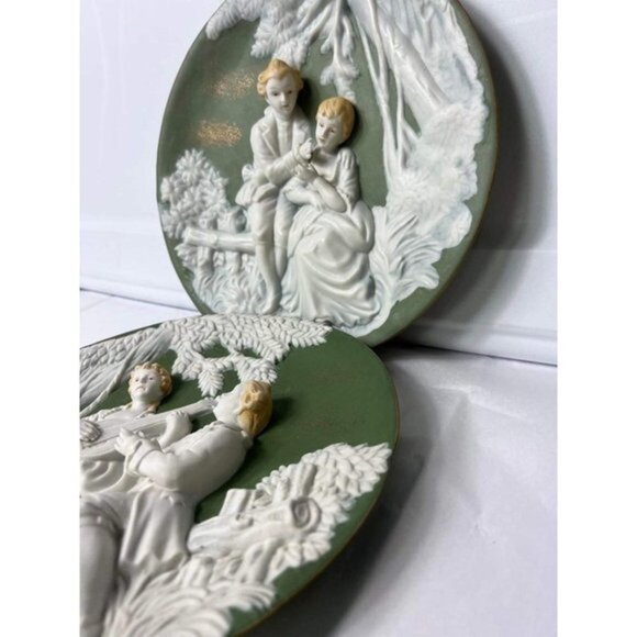 UCAGCO Ceramic Rococo Plates Set of 2 - Picture 6 of 9